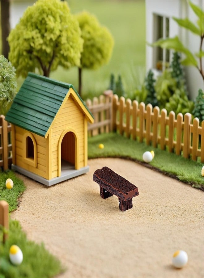 MHFOOU Miniature Resin Bench Fairy Garden Accessories,18Pcs Mini Dollhouse Park Bench Garden Furniture Ornaments DIY Scene Furniture Decoration for Moss Terrariums Landscape Dollhouse Accessories - Image 2