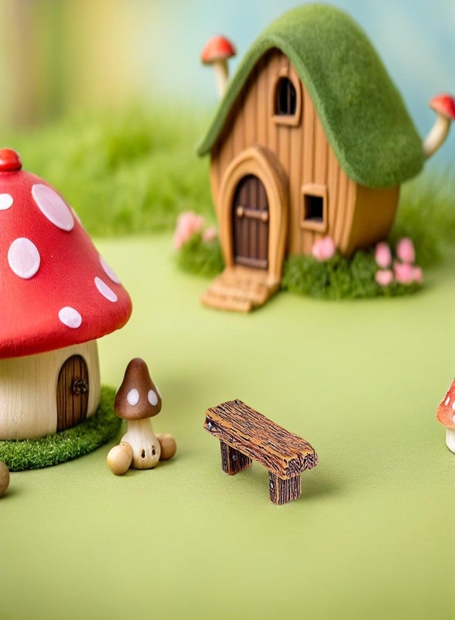 MHFOOU Miniature Resin Bench Fairy Garden Accessories,18Pcs Mini Dollhouse Park Bench Garden Furniture Ornaments DIY Scene Furniture Decoration for Moss Terrariums Landscape Dollhouse Accessories - Image 5