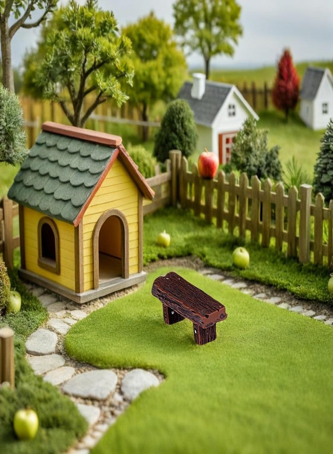 MHFOOU Miniature Resin Bench Fairy Garden Accessories,18Pcs Mini Dollhouse Park Bench Garden Furniture Ornaments DIY Scene Furniture Decoration for Moss Terrariums Landscape Dollhouse Accessories - Image 3