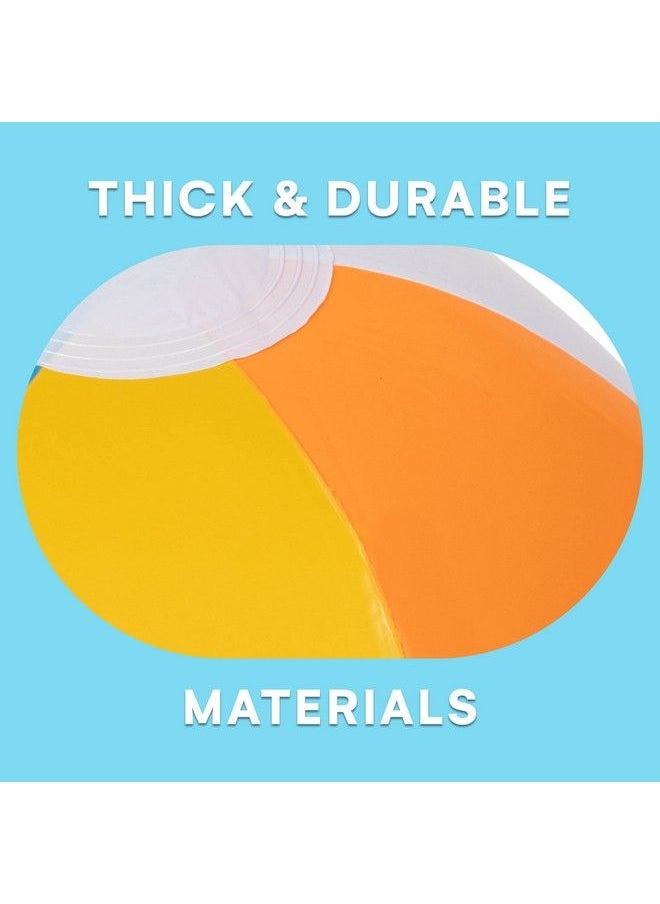 Top Race - Large Beach Balls Bulk Beach Balls Big Inflatable Beach Balls 12 Inch For Kids Pool Summer Beach Party Favors & Water Games Beachball Beach Balls Inflatable Large Beach Ball Pack Of 24 - Image 1