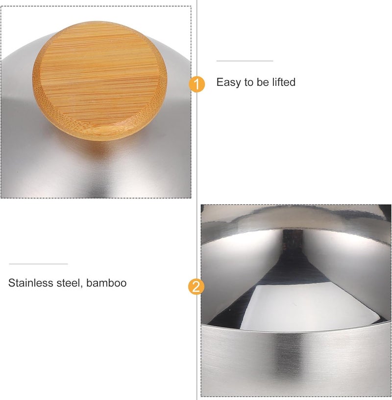 Stainless Steel Cheese Melting Dome Cover with Handle, round Food Protective Lid for Home Steak Cooking and Griddle Use, Oil-proof Kitchen Dome for Melting Cheese and Food Splatter - Image 3