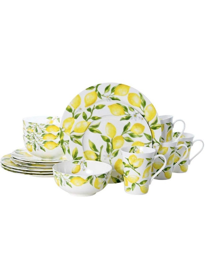 Mikasa Lemons 16Piece Dinnerware Set Service For 4 Multicolor - Image 1