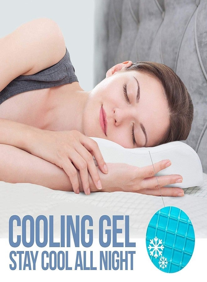 RENEWA Cool Gel Cervical Pillow for Neck Pain Spondylitis Neck, Orthopedic Memory Foam Pillow for Sleeping, Neck Support Contour Pillow Pain Relief Sleep Improves Posture Spinal Alignment - Image 3