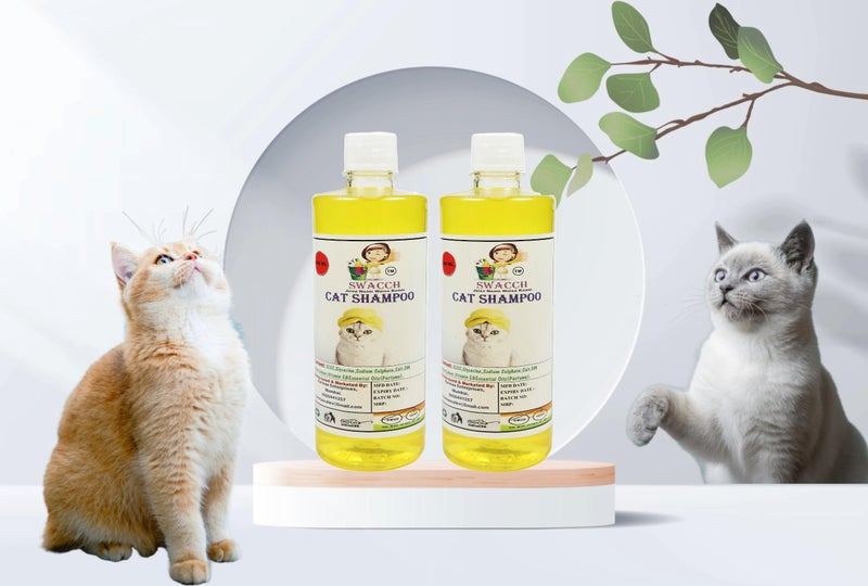 SWACCH CAT Shampoo (500ML) (Pack of 2) Lemon - Image 1
