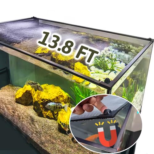 138 Feet DIY Magnetic Fish Aquarium AntiJumping net Cover Mesh Screen Netting for Fish Aquarium Screen Top Cover Reptiles from Jumping Out