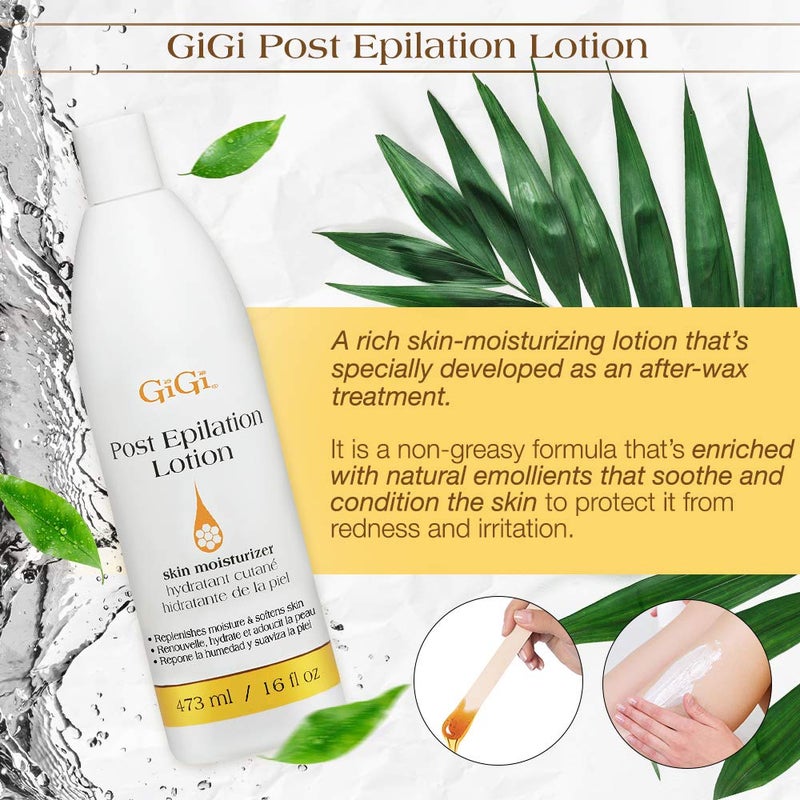 GiGi Post Waxing Lotion - Soothing After Wax Care Treatment, Moisturizing Post Epilation Care, Hydrating Skin Softener, 16 fl oz - Image 4