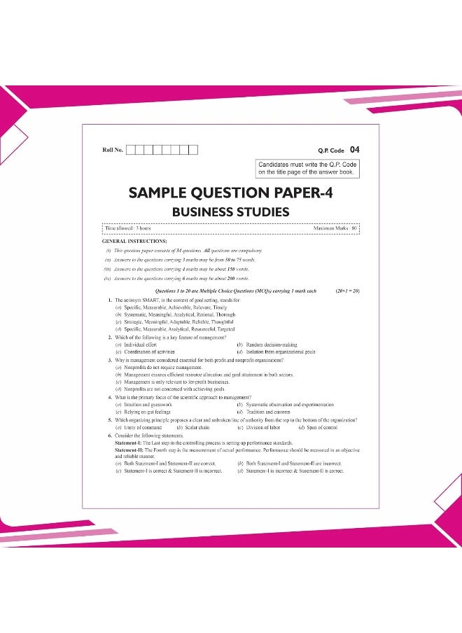 null - PW CBSE | Class 12 | 15 Sample Question Papers Business Studies for 2025 Exam | Competency-Based Learning | PYQ 2024 with Topper's Explanations, CBSE SQP & CBSE Practice Questions - Image 1