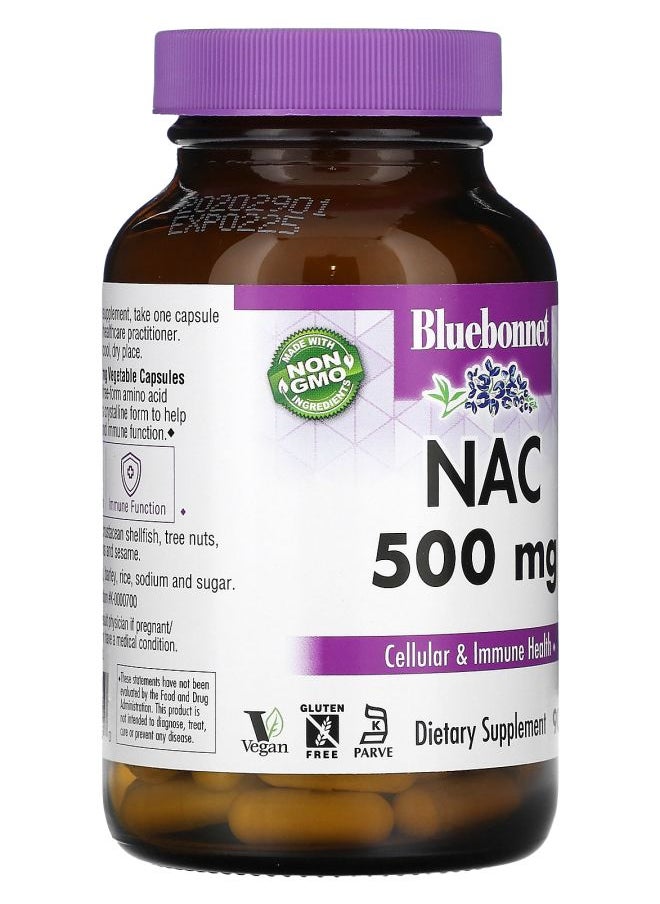 Bluebonnet Nutrition NAC 500 mg 90 Vegetable Capsules  - Image 2