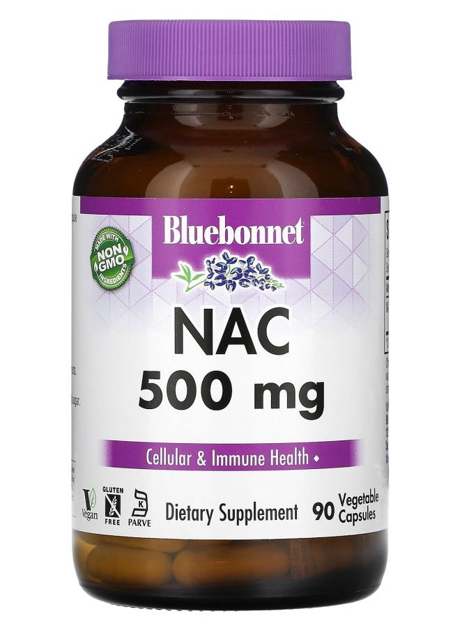 Bluebonnet Nutrition NAC 500 mg 90 Vegetable Capsules  - Image 1