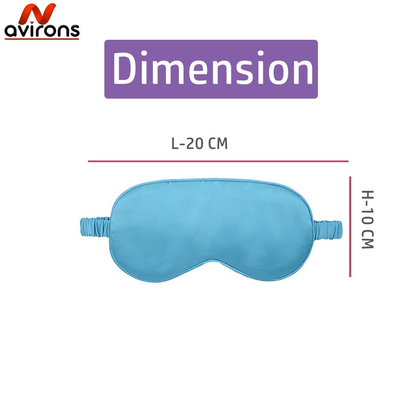 Avirons Satin Silk Hair Bonnet Cap with Scrunchies and Sleeping Eye Mask | Pure Satin Hair Bonnet Cap with Double Layer for Women/Girl | Sleeping Eye Mask Blind Fold for Deeply Sleep - Image 4