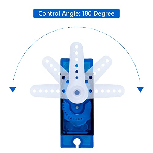 Hosyond 10 Pack Servo Motors SG90 9G Micro Servo for RC Robot Helicopter Airplane Boat Remote Control Toys Servo for Arduino Project Blue - Image 5