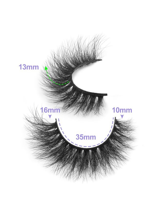 wiwoseo Fluffy Mink Lashes Extension Strip Eyelashes Fairy Thick Volume Eyelashes Cat Eyes Lashes 16MM Natural Wispy Fluffy Faux Mink Lashes 10 Pairs False Eyelashes - Image 3