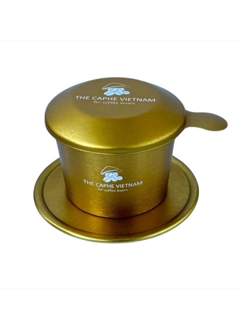 The Caphe Vietnam Combo Gift Set - Fine Robusta Natural Process Whole Bean 250g + Roasted Cashew Skin Size A 500g + Vietnamese Phin Filter (Gold) - Image 3