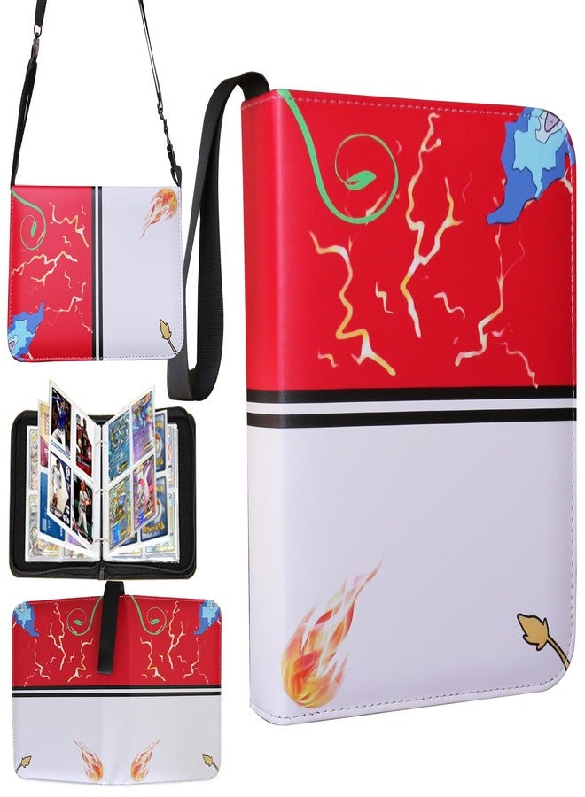 Fweel Deluxe Trading Card Binder Premium 4-Pocket Album with 400 Loading Pockets, Ideal for Boys and Girls. Adjustable Strap for Convenient Carry - Hand or Shoulderr - Image 1