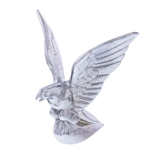 United Pacific 72007 Chrome American Eagle Hood Ornament, Metal Construction, Universal Two Stud Installation, Detailed Design - ONE Unit - Image 1