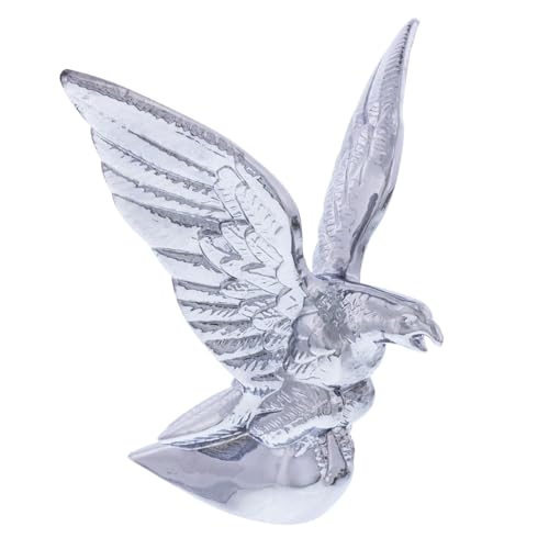 United Pacific 72007 Chrome American Eagle Hood Ornament, Metal Construction, Universal Two Stud Installation, Detailed Design - ONE Unit - Image 2