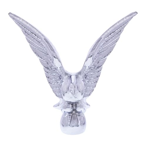 United Pacific 72007 Chrome American Eagle Hood Ornament, Metal Construction, Universal Two Stud Installation, Detailed Design - ONE Unit - Image 3