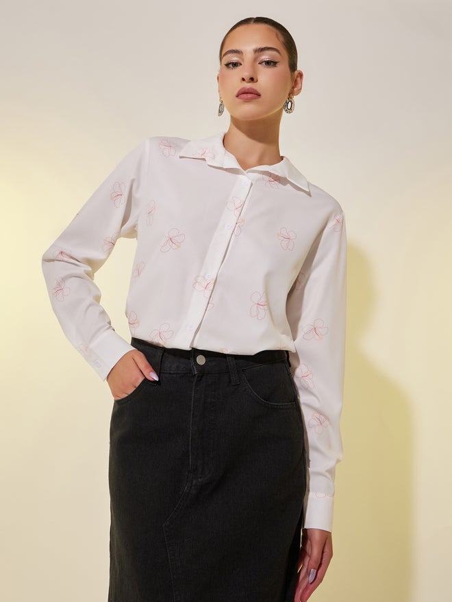 Take Two Take Two Floral Print Oversized Spread Collar Shirts  - Image 1
