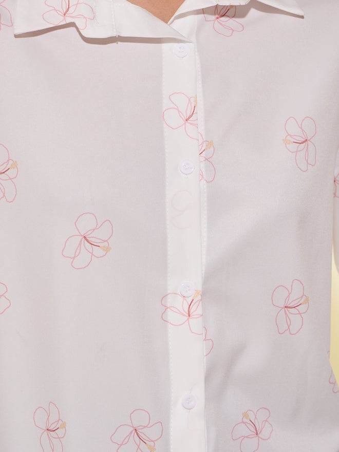 Take Two Take Two Floral Print Oversized Spread Collar Shirts  - Image 4