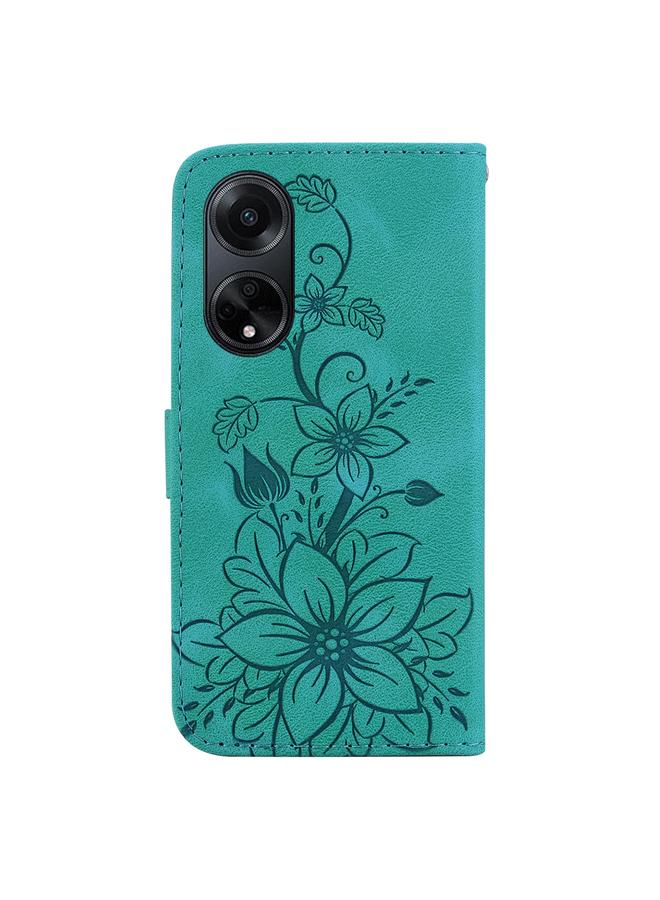 اس-توب جراب لهاتف OPPO A98 5G / F23 5G جراب هاتف جلدي منقوش بزهرة زنبق الهند - Image 3