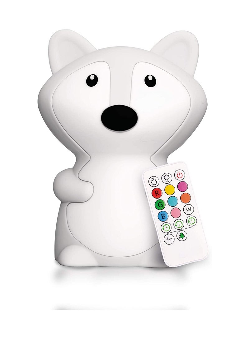 SYOSI Kids Night Light Fox Silicone Nursery for Baby and Toddler Squishy Room Animal Lights Girls Boys Kawaii Lamp Cute Lamps Bedroom - Image 1
