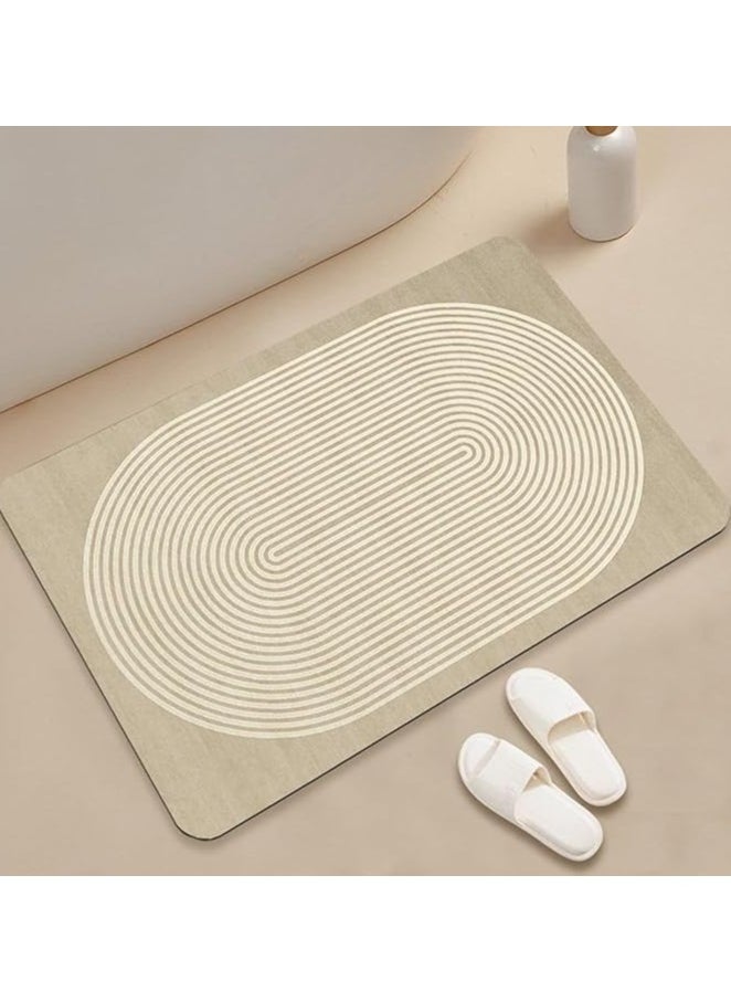 TYCOM Diatom Bath Mat Super Absorbent Bathtub Mat with Non Slip Anti Slip Bathroom Floor Mats and Quick Dry Bath Rug Thickened Soft Easier Clean Carpet 50 By 80 CM  - Image 1