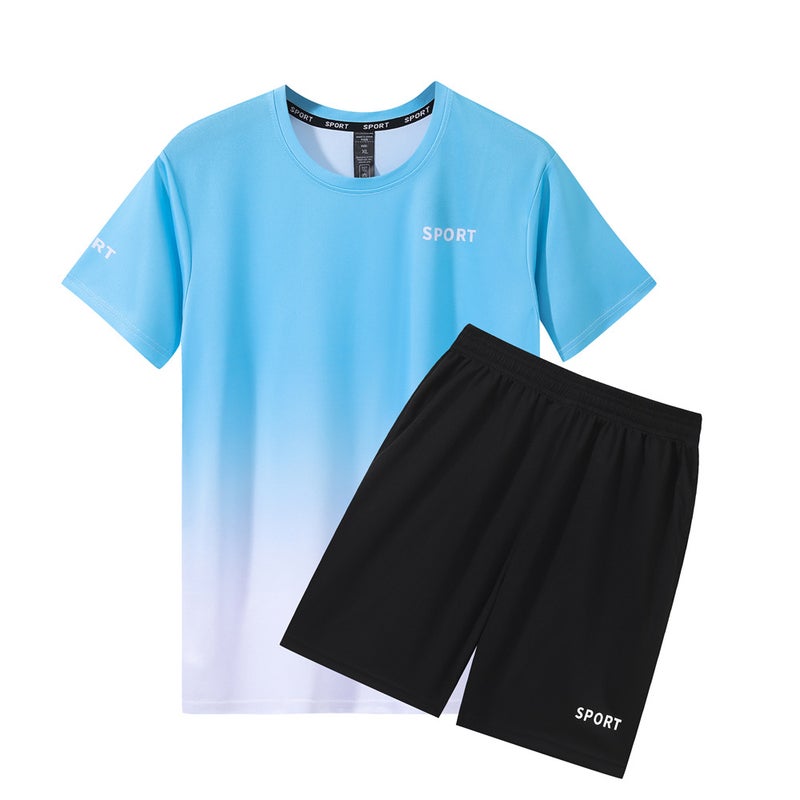 Fitness Clothes, Running Sports Suits, Women'S Quick-Drying Ice Silk T-Shirts, Morning Running Short-Sleeved Men'S Team Large Size Badminton Uniforms - Image 1