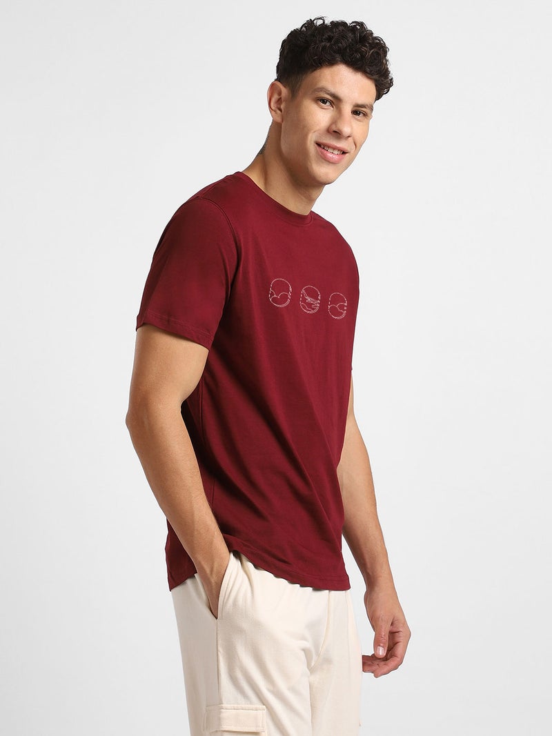 Nobero Men Cotton Geometry Printed T-shirt - Image 3