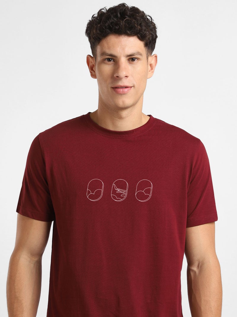 Nobero Men Cotton Geometry Printed T-shirt - Image 5