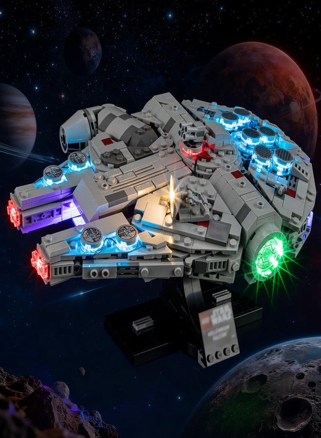 Vaodest مصباح LED من Vaodest لمجموعة Lego 75375 Millennium Falcon، تصميم وتكوين متوافق مع مجموعة Lego 75375 (مصباح LED فقط، وليس مجموعة مكعبات البناء). - Image 1