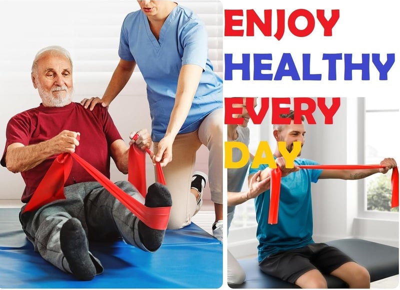 Resistance Bands Set 1 5M 4 9ft Skin Friendly Exercise Bands with 3 Resistance Levels Workout Bands Set for Women Men Ideal for Yoga Gym Fitness - Image 4