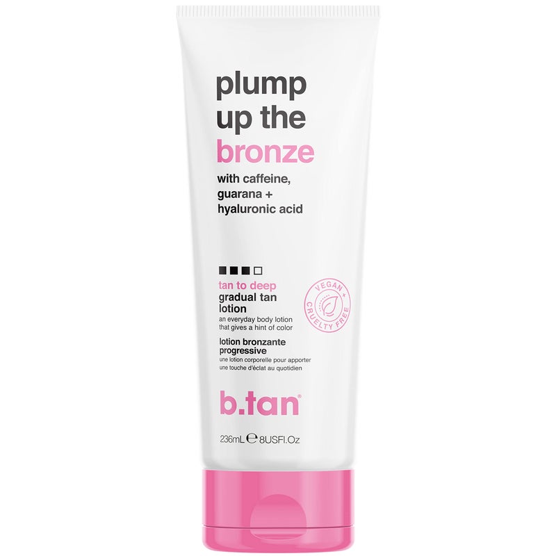 b tan b.tan Dark Gradual Self Tanning Lotion | Plump Up the Bronze Everyday Glow Lotion - Develop a Bronzed Glow, Sunless Tanner Infused With Hyaluronic Acid, No Fake Tan Smell 8 Fl Oz - Image 1