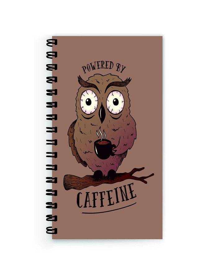 Plan To Gift notebooks for Office owl Coffee Notebook Wire Bound Spiral Printed Pages:160 (Size A5) - Image 1