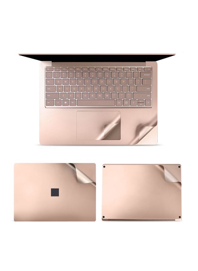 BURAQ 4 in 1 Notebook Shell Protective Film Sticker Set for Microsoft Surface Laptop 3 13.5 inch (Gold)  - Image 2