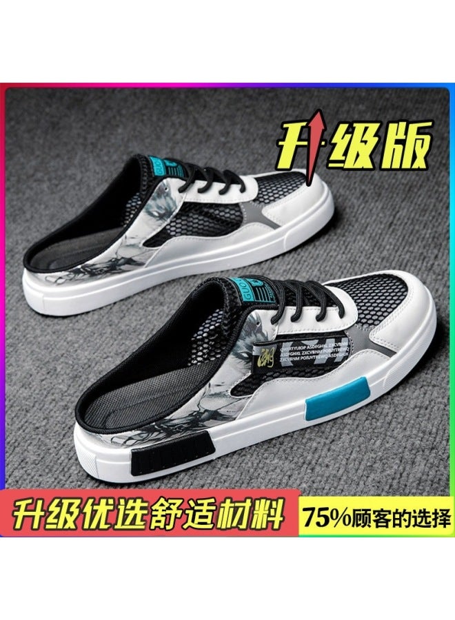 Baotou Slippers For Men, Summer Outdoor Non-slip Slip-on Office Half-slippers, Large Size Sports Driving Beach Sandals