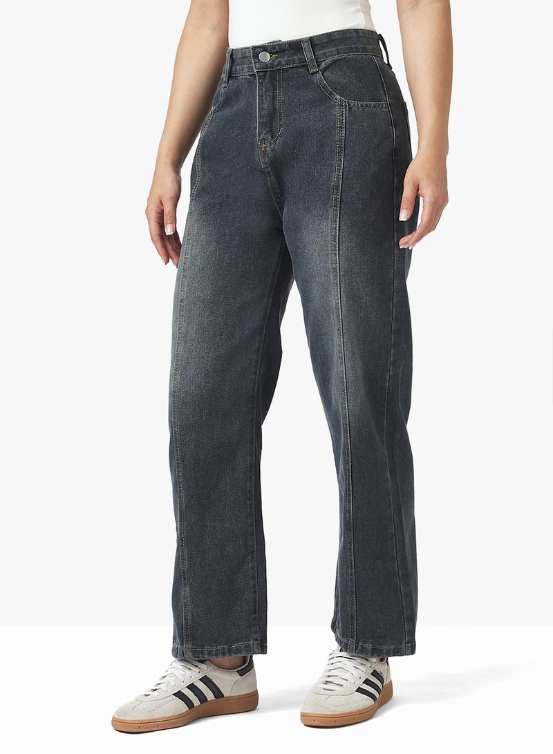 جينجر جينز قصة مستقيمة مزين بكسرات - Image 1