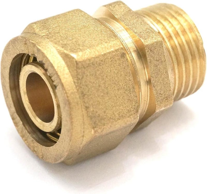 Brass PEX AL PEX Pipe Fitting 20x25mm 1 2 Inch BSP Male For Solar Water Heater - Image 3