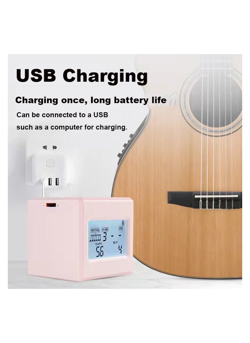 Rechargeable Digital Metronome, Suitable for All Instruments, Guitar, Bass, Violin, Ukulele, For Music Training