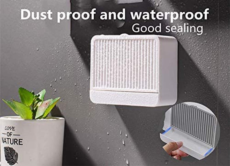 MEZON Flip Creative Drain Double Grid Soap Holder Bathroom Seamless Wall Hanger Soap Dish Punch-Free Soap Holder (Random Color) (1 Grid) - Image 5