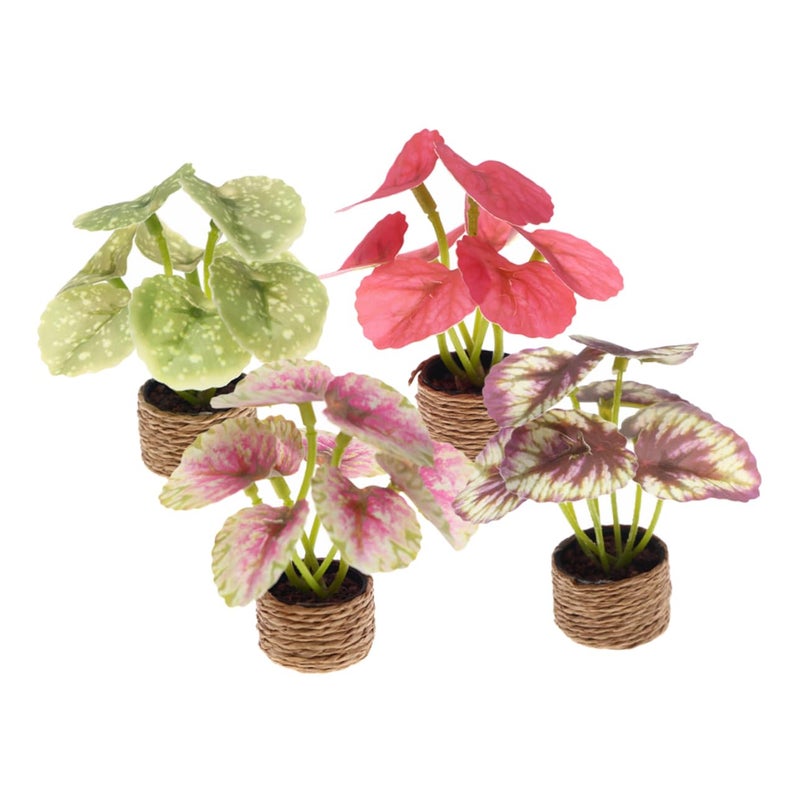 Miniature Bonsai Potted Plants Faux Greenery Set For Dollhouse Decor - Image 2