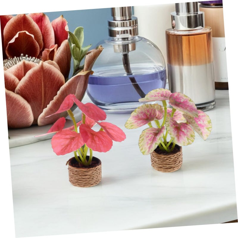 Miniature Bonsai Potted Plants Faux Greenery Set For Dollhouse Decor - Image 5