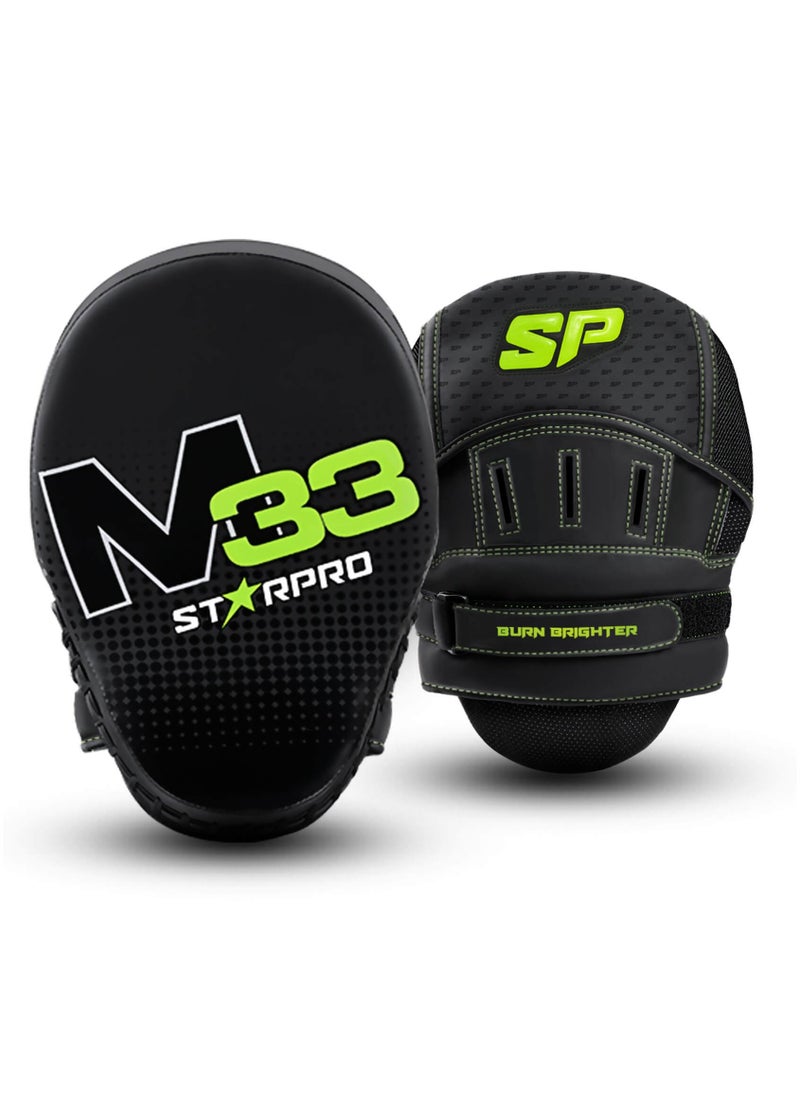 Starpro M33 Boxing Mitts - Matte Synthetic Leather - Boxing Pads for Coaching in Boxing MMA Kickboxing and Martial Arts - Men and Women - Muay Thai Pads  - Image 1