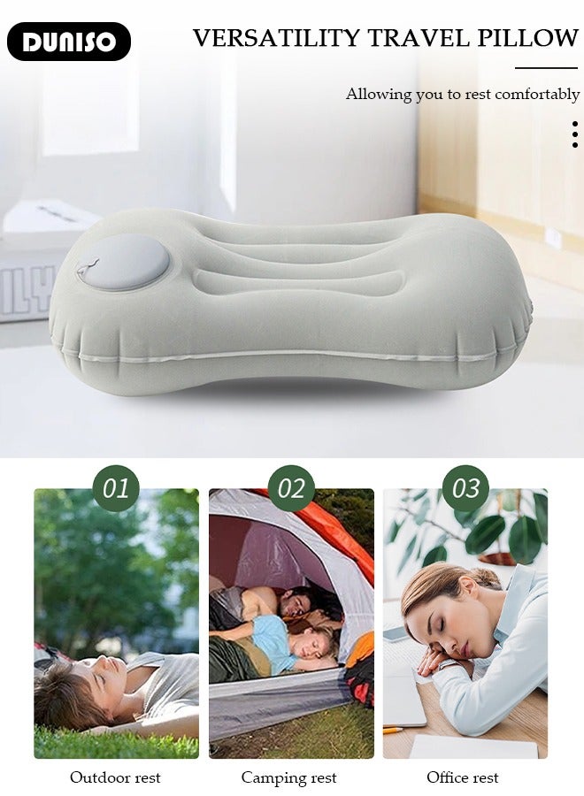 DUNISO Inflatable Travel Pillow, Ultralight Camping Pillow, Compressible Ergonomic Pillow for Neck Lumbar Support, Comfortable Neck Head Support Pillow for Camping Hiking Office Nap  - Image 5