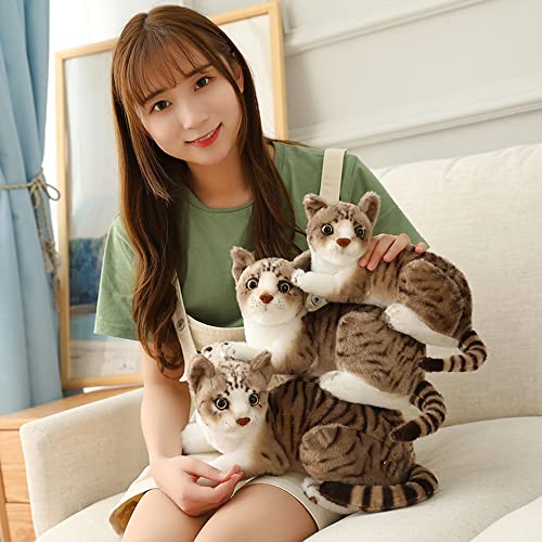 GUDVES Siamese Cat Stuffed Animal, Shorthair Cat Realistic Plush Cat Stuffed Toys, Gift for Kids 12inches (B) - Image 2