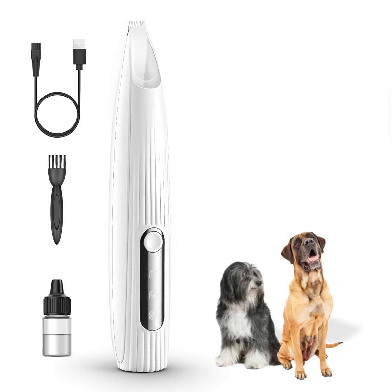 Heusom Silent Groom Pro Pet Paw Trimmer | Cordless Shaver for Dogs, Cats, Big & Small Animals with Light | Rechargeable Home and Salon Grooming Tool for Paws, Face, Ears, Butt - Image 1