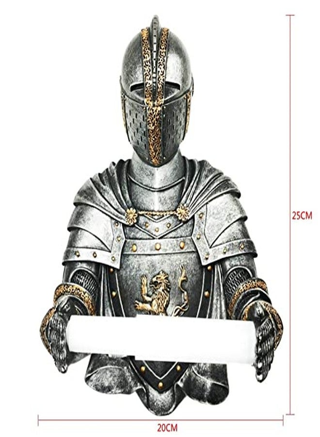 VIGAN Toilet Paper Holder Tissue Storage Roll Medieval Statue Knight to Remember Gothic Paper Towel Holder Bathroom Decor - Image 3