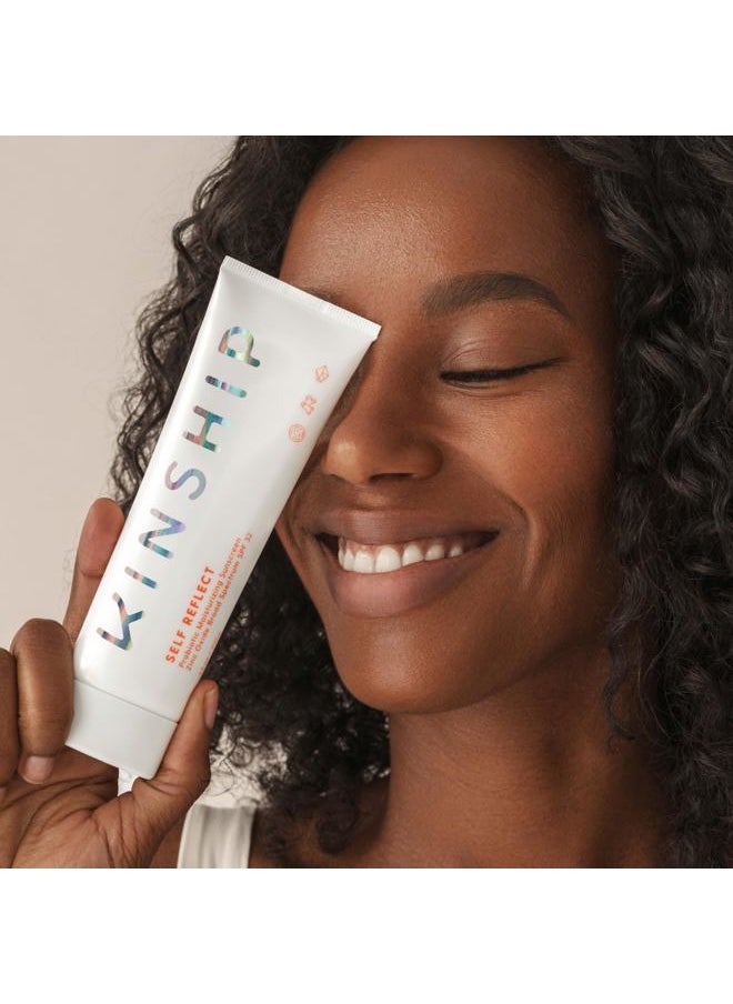 Kinship Self Reflect Probiotic Moisturizing Sunscreen SPF 32 - For Face & Body - Lightweight 100% Mineral SPF for Sensitive Skin - Sheer Zinc Oxide Sunblock - Clean & Reef Safe – Vegan (3.5oz)  - Image 5
