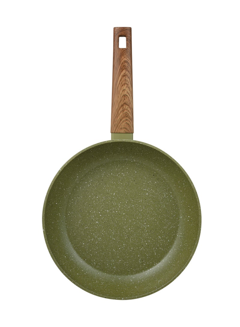 BERGNER ACADIA FORGED ALUMINUM  FRYPAN 28X5.5CM WITH  INDUCTION BOTTOM, GREEN COLOR, BG56233GR  - Image 3