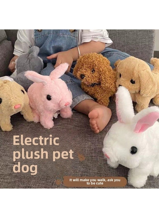 Simulation Plush Electric Puppy Will Walk Will Call Tail Wagging Baby Boys And Girls Children Holiday Gifts Manufacturers-Color:High Quality Upgraded Electric Model [teddy Dog]-Specifications:[bell Traction Rope] + Rechargeable Battery + Charger  - Image 5