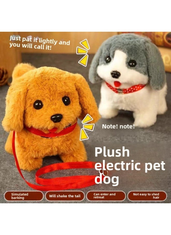 Simulation Plush Electric Puppy Will Walk Will Call Tail Wagging Baby Boys And Girls Children Holiday Gifts Manufacturers-Color:High Quality Upgraded Electric Model [teddy Dog]-Specifications:[bell Traction Rope] + Rechargeable Battery + Charger  - Image 4